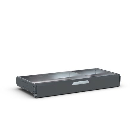  38 1/2W x 18 1/8D drop front shelf