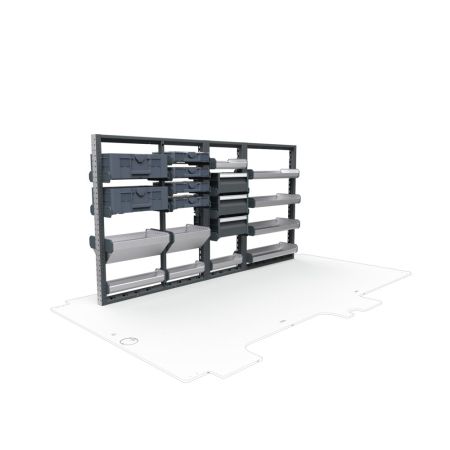 Electricians Van Shelving Package 01 - Ford Transit Low Roof, 130&quot; Wheelbase