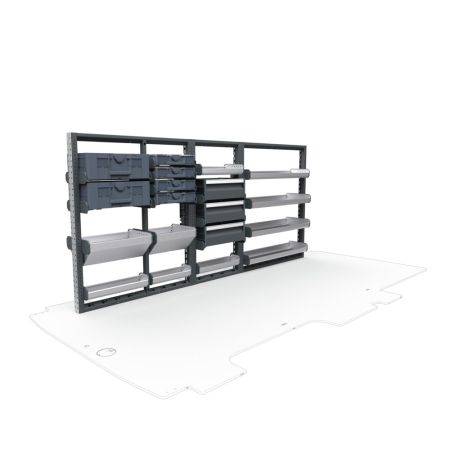 Electricians Van Shelving Package 01 - Ford Transit Low Roof, 148&quot; Wheelbase