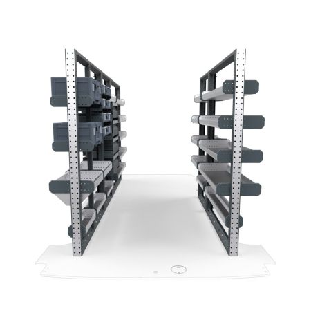 Electricians Van Shelving Package 01 - Ford Transit Medium/High Roof, 148&quot; Wheelbase