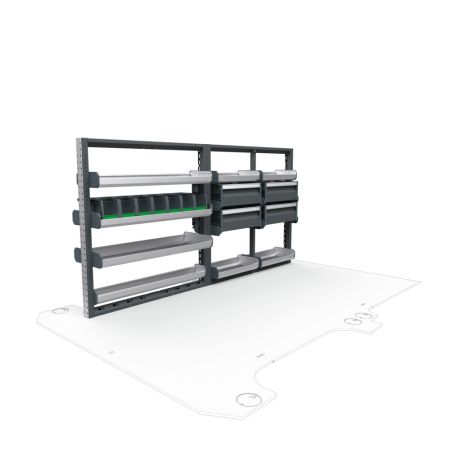 General Contractors Van Shelving Package 01 - GMC Savana/ Chevrolet Express Standard Roof, 135&quot; Wheelbase 