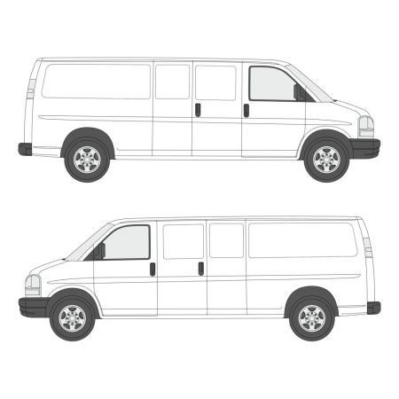 Racking Configurator for GMC Savana 155&quot; Extended Wheelbase